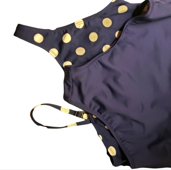 2X HOST PICK 😊 Swimsuit Girl's Red Bow, White Polka-dots & Blue - Picture 6 of 6